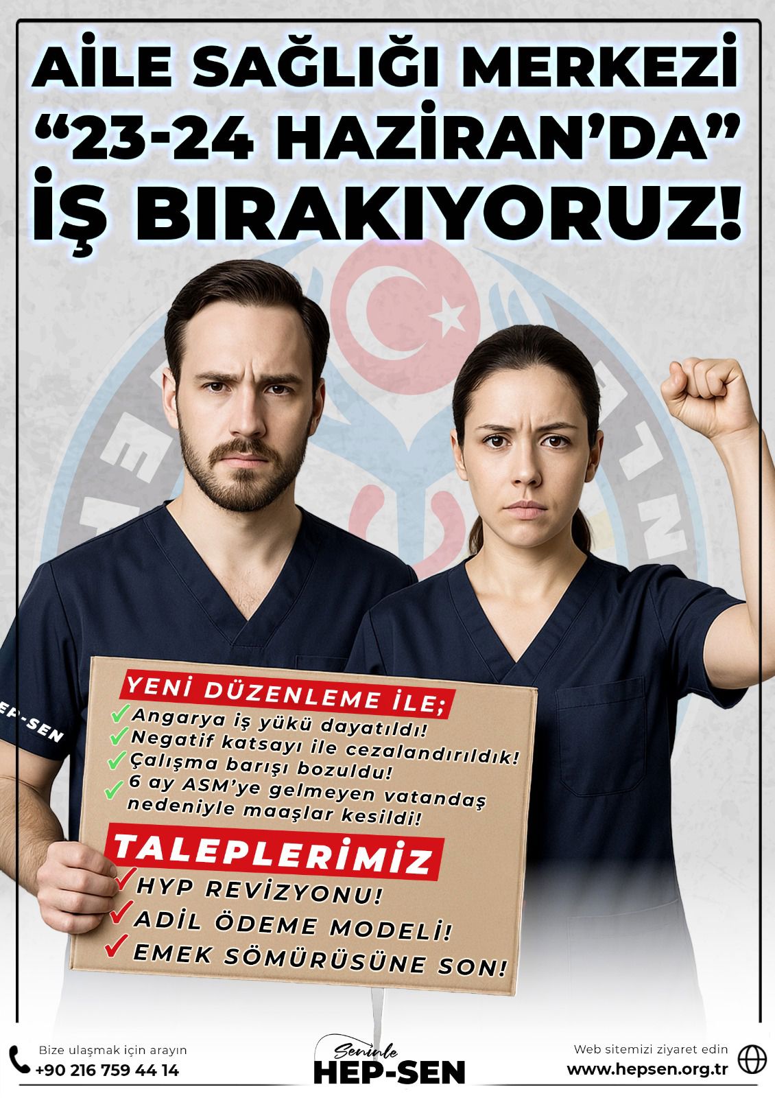 HEP-SEN den 23-24 Haziran ASM İş Bırakma Kararı